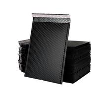 50 sobres Nuevo material Película Plata Impermeable Mensajero Lleno Bolsa de burbujas Bolsa de embalaje para Shipping-50pcs Negro-15 * 18 cm