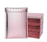 50 sobres Nuevo material Película Plata Impermeable Mensajero Lleno Bolsa de burbujas Bolsa de embalaje para Shipping-50pcs Bright pink-18 * 23cm