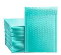 50 sobres Nuevo material Película Plata Mensajero impermeable Lleno Bolsa de burbujas Bolsa de embalaje para envío-50 piezas Verde-15 * 20 cm