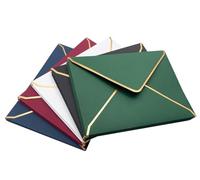 50 sobres para invitaciones, 18,5 x13,5 cm con borde dorado, sobres con solapa en V de 5 colores, invitaciones de lujo para bodas, invitaciones, fotos, graduaciones, etc.