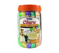 50 sobres x 14 g Churu Snack Cremoso Variedades de Pollo para gatos