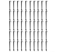 50 soportes de manguera de jardín para tubería de arcilla por goteo con material de polietileno, se adapta a mangueras de 16 mm y 20 mm, compatible con sistemas de riego de tuberías de 1/2 y 3/4