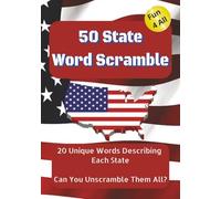 50 State Word Scramble: Word scramble with easy to read print about the United States, Geography, History, and more | 7x10 inches, 100 pages | 50 puzzles...Gifts for vacations, holiday, relaxation.