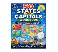 50 STATES AND CAPITALS WORKBOOK: Fun Map Activities, Quizzes & Practice Pages to Learn U.S. Geography for Kids & Teens