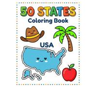50 states coloring book: A Fun and Educational Geography Activity Book for Kids Ages 4-8