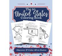 50 States Educational Coloring Book