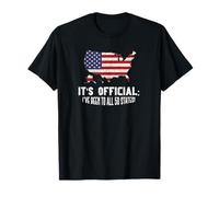 50 States It's Official Graphic Love Souvenir envejecido Camiseta