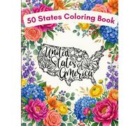 50 States Mandala Coloring Book: Relaxing Coloring Pages Featuring Every U.S. State | Adult Coloring Book for Stress Relief & State Pride