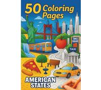50 States of America - Adult Coloring Book for Relaxation and Stress Relief: Intricate Stained Glass Designs Inspired by Each American State - Great ... Relaxation (World Travel Coloring Collection)