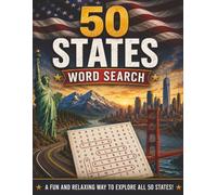 50 States Word Search: 40 Large Print Puzzles Celebrating All 50 States