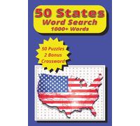 50 States Word Search: Fun and Educational Word Search Puzzles Across All 50 States | Plus Bonus crossword puzzles on US capitals
