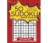 50 Sudoku Hard Puzzles (Large Print): One Puzzle per Page + Solutions: 8.5×11 in Large Grids • Bold Lines • Easy-to-Read Numbers (SUDOKU PUZZLES)
