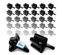 50 tapas de poste en T para estacas de valla, cubiertas de seguridad de vinilo para proteger contra puntas afiladas, resistentes a la intemperie para los límites de la propiedad (50 unidades)