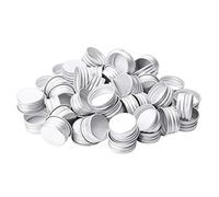 50 Tapas roscadas de Aluminio pequeñas para Botellas de Vidrio de borosilicato (Plata, 24 mm)