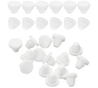 50 tapones de goma redondos de silicona, tapones de goma blancos impermeables, tapones de sellado, tapones de agujeros para botellas con agujeros de 6-7 mm, tapones para muebles y tuberías