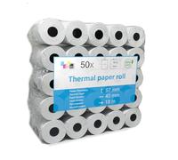 50 tarjeta de crédito de calor de la bobina 57 x 40 x 12 m térmicas -papel Rodillos de tarjetas estándar de la máquina CEE