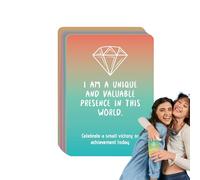 50 tarjetas de afirmación - 6,4 cm x 8,9 cm, guía de automejora de fuerza interior para mujeres | Mindfulness para estudiantes, energía, auto-motivación, tarjetas de mano para