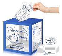 50 tarjetas de memoria verdes para compartir colecciones de la vida, caja de tarjetas de memoria, tarjetas de invitados, ideas para funerarios, graduación, boda, despedida de soltera, cumpleaños,