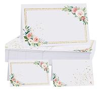 50 tarjetas de mesa, color blanco, mesa con flores para boda, bautizo, cumpleaños, comunión, confirmación, graduación, tarjetas de papel, decoración de fiesta