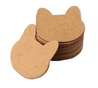 50 tarjetas de papel para pendientes de cabeza de animal, 3,5 x 3,5 cm, soporte para pendientes, accesorios de joyería hechos a mano, tarjeta de presentación de joyas, talla única, como se describe