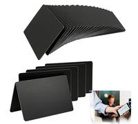 50 tarjetas NFC, NTAG215 NFC regrabables, 504 bytes de memoria, tarjeta NFC en blanco, programable, tarjetas de visita NFC compatibles con todos los dispositivos compatibles con NFC, color negro
