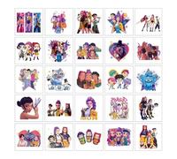 50 tatuajes temporales inspirados en personajes de películas Kpop, accesorios de cosplay de demonios, tatuajes falsos for niños y niñas, recuerdos de fiesta.