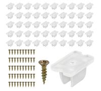 50 tiras de luz LED resistentes al agua, soporte LED transparente con tornillos, apto para tiras LED de 5 mm a 6 mm, fijación para pared o techo, accesorios de fijación
