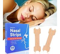 50 tiras nasales para ronquidos, tiras nasales para respirar, ayuda para ronquidos para hombres y mujeres, ayuda a reducir los ronquidos y mejora el sueño