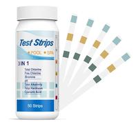 50 Tiras Tiras de Prueba 3 en 1,Tiras Reactivas Para Piscinas, Cloro Y pH,Tabletas de Agua,Tiras Medición de Calidad Del Agua,Prueba de Dureza Del Agua,Medición de Cloro