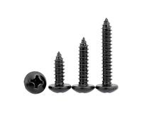 50 tornillos autorroscantes for madera de cabeza plana de acero inoxidable 304 A2, pequeños, negros, M1, M1.2, M1.4, M1.7, M2, M2.3, M2.6, M3(8mm,M3)