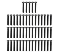 50 tornillos cruzados avellanados, tornillos de cabeza plana para máquina DIN 965, kit surtido de máquina galvanizada negra para montaje y montaje (Avec*20)