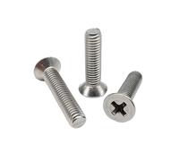 50 tornillos de cabeza avellanada plana de acero inoxidable 304, tamaño mini, negro, M1, M1.2, M1.4, M1.6, M2, M2.5, M3, M4.(304 stainless steel,8mm,M3)