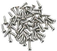 50 tornillos de cobre rojo de 3 mm duraderos para guitarra, protectores de púas, tornillos de montaje de placa de arañazos, tornillos de reparación de guitarra para Fender Guitarras Tele Gibson