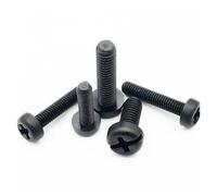 50 tornillos de nailon negro M2 M2.5 M3 M4 for placa base de PCB, de plástico, macho-hembra, separador hexagonal, espaciador de pilar hexagonal.(Phillips head screw,M2.5x20mm)