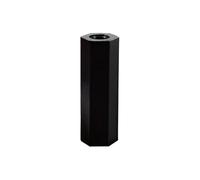 50 tornillos espaciadores hexagonales de nailon de doble paso, M2, M2.5, M3, M4, M5 y M6, de plástico y nailon negro o blanco, for placa base fija.(Black,7mm -50PCS,M4)
