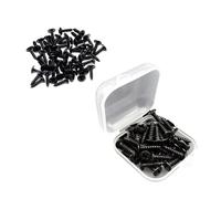 50 tornillos para golpeador de guitarra con caja de almacenamiento, para guitarra eléctrica, bajo, placa de arañazos, tornillos de montaje para placa de arañazos