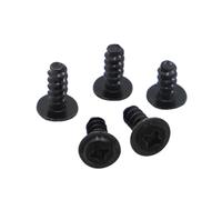 50 tornillos PWB de acero chapado en negro, cabeza redonda con arandela, autorroscantes M1.4 .7 M2 .3 .6 M3 M4(6mm,M2.3 50pcs)