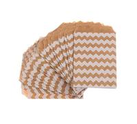 50 Uds 15 * 10CM papel Kraft con puntos ondulados bolsas de galletas y dulces bolsa de embalaje bolsa de palomitas de maíz suministros de envoltura de cumpleaños herramienta de pastelería-50 Uds Wave