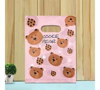 50 Uds., 15x2 0cm/20x30cm, bolsa pequeña para joyas, bolsa de plástico con diseño bonito, bolsas de regalo con asa, bolsas de regalo para dulces, galletas, recuerdo de fiesta, Bag-L1-20x30cm