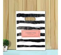 50 Uds., 15x2 0cm/20x30cm, bolsa pequeña para joyas, bolsa de plástico con patrón bonito, bolsas de regalo con asa, bolsas de regalo para dulces, galletas, recuerdo de fiesta, Bag-C1-20x30cm