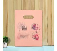 50 Uds 15x2 0cm/20x30cm bolsa pequeña para joyería bolsa con diseño bonito con asa bolsas de regalo bolsa de embalaje para recuerdo de fiesta de galletas dulces-X,15x20cm