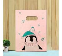 50 Uds 15x2 0cm/20x30cm pequeña bolsa de joyería patrón lindo bolsa de plástico con asa bolsas de regalo caramelo galleta fiesta Favor embalaje Bag-K1-20x30cm