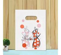50 Uds 15x2 0cm/20x30cm pequeña bolsa de joyería patrón lindo bolsa de plástico con asa bolsas de regalo caramelo galleta fiesta Favor embalaje Bag-M1-15x20cm