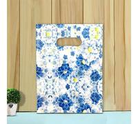 50 Uds 15x2 0cm/20x30cm pequeña bolsa de joyería patrón lindo bolsa de plástico con asa bolsas de regalo caramelo galleta fiesta Favor embalaje Bag-S-20x30cm