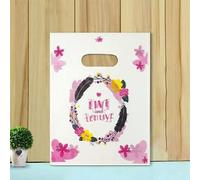 50 Uds 15x2 0cm/20x30cm pequeña bolsa de joyería patrón lindo bolsa de plástico con asa bolsas de regalo caramelo galleta fiesta Favor embalaje Bag-G1-15x20cm