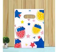 50 Uds 15x2 0cm/20x30cm pequeña bolsa de joyería patrón lindo bolsa de plástico con asa bolsas de regalo caramelo galleta fiesta Favor embalaje Bag-I1-15x20cm