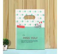 50 Uds 15x2 0cm/20x30cm pequeña bolsa de joyería patrón lindo bolsa de plástico con asa bolsas de regalo caramelo galleta fiesta Favor embalaje Bag-P-20x30cm