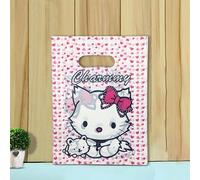 50 Uds 15x2 0cm/20x30cm pequeña bolsa de joyería patrón lindo bolsa de plástico con asa bolsas de regalo caramelo galleta fiesta Favor embalaje Bag-F-15x20cm