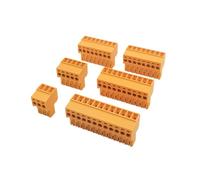 50 Uds 3,5mm BL, KF2EDGKJ,5 2P ~ 16P conector PCB naranja bloques de terminales enchufables(2EDGKJ-3.5-5P)