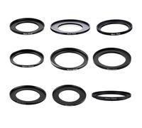 50 Uds 37-43 49-67 49-72 49-77 52-58 52-62 52-67 52-72 52-77 55-62mm Anillos de Aumento de Metal Juego de filtros adaptadores de Lente(49-77mm)